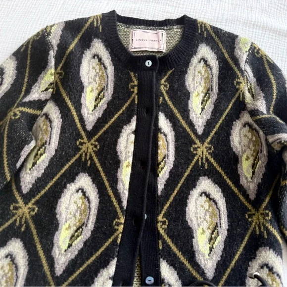 Lingua Franca Oyster Cardigan - Picture 3 of 11